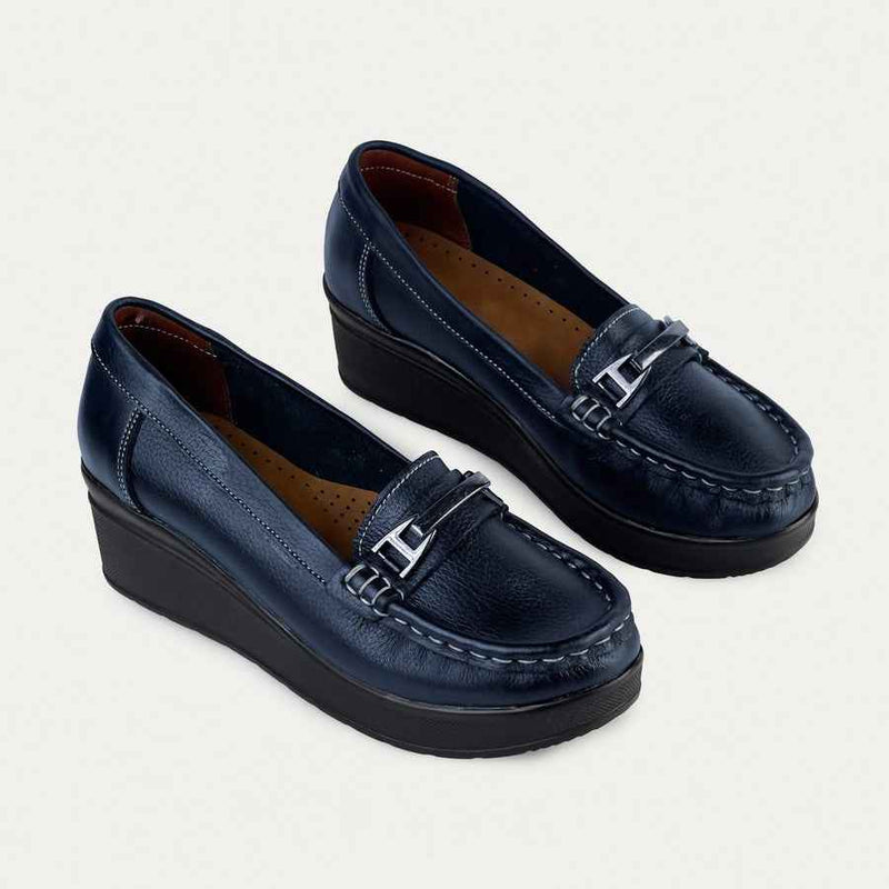 Genuine leather shoes with heels - Code L40
