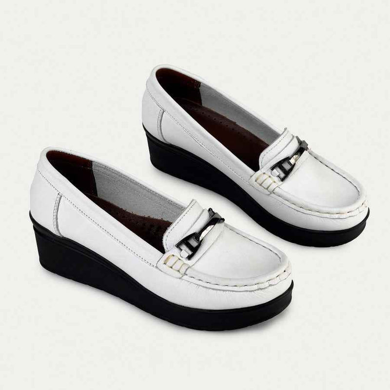 Genuine leather shoes with heels - Code L40