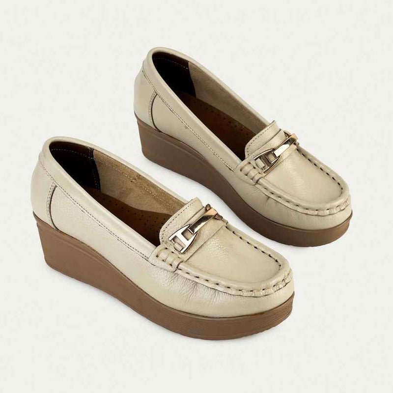 Genuine leather shoes with heels - Code L40