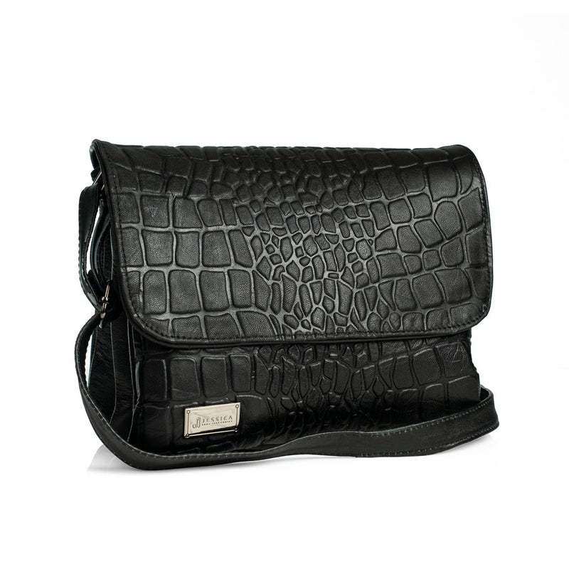 Women's genuine leather cross-body bag - Code: H30