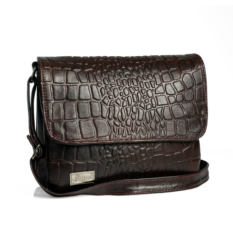 Women's genuine leather cross-body bag - Code: H30