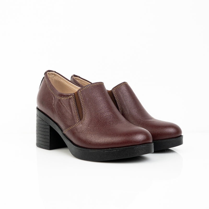 Genuine leather shoes with heels - Code 307