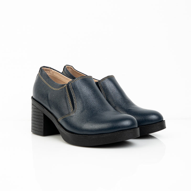 Genuine leather shoes with heels - Code 307