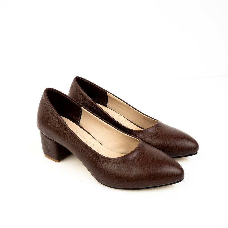 Genuine leather shoes with heels - Code D50