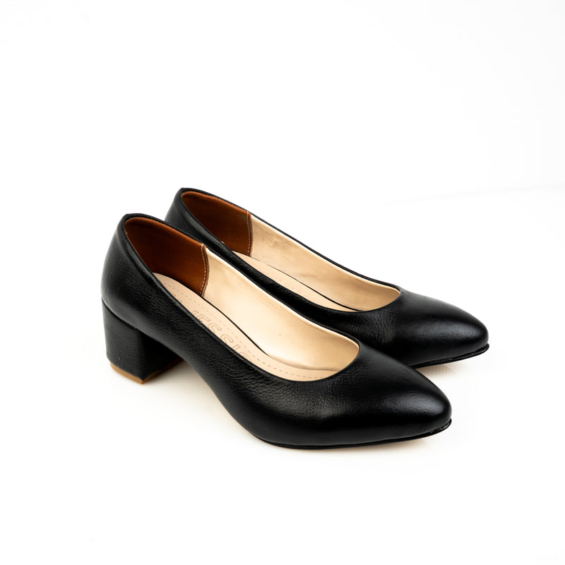 Genuine leather shoes with heels - Code D50