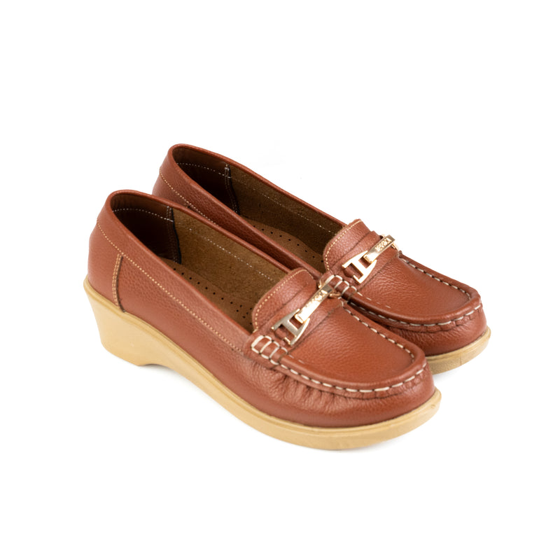 Genuine leather shoes with heels - Code L40