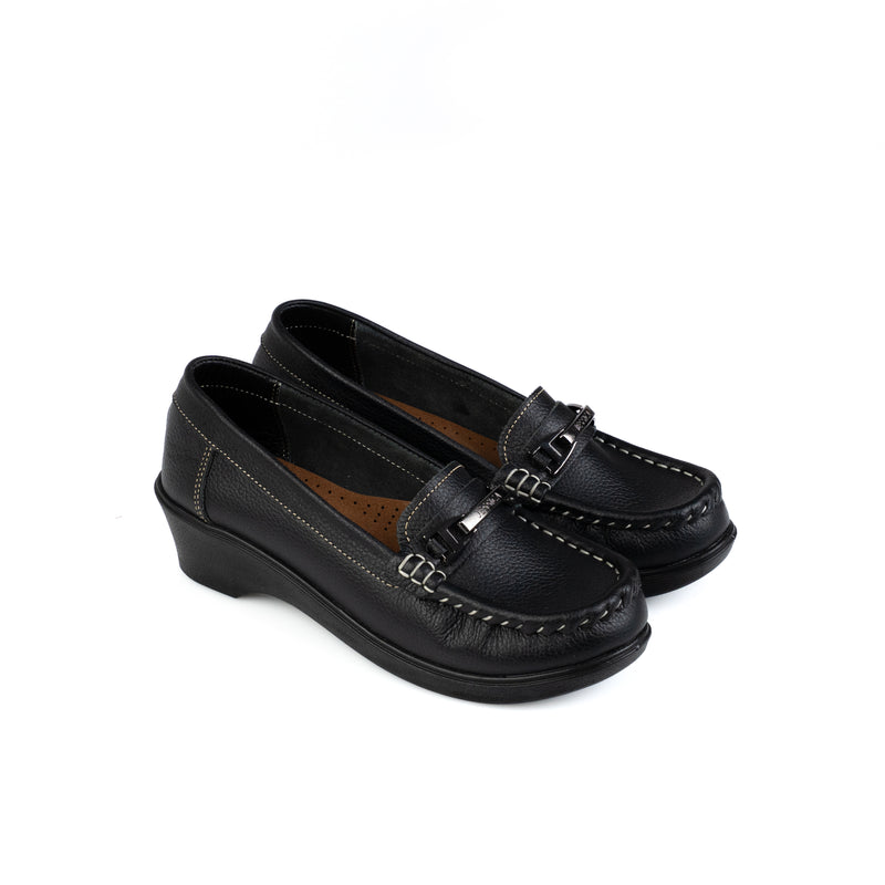 Genuine leather shoes with heels - Code L40